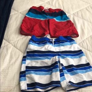 2 boys old navy swim trunks size large 10/12